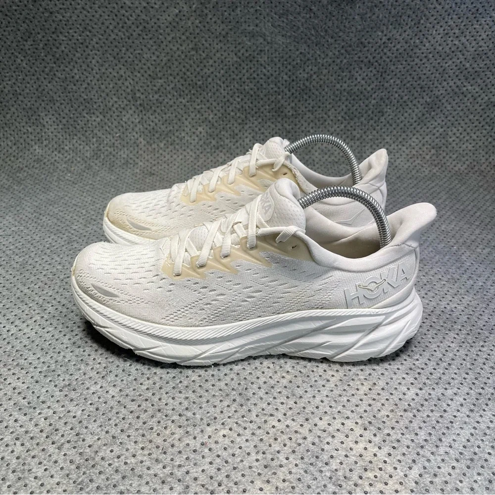 Hoka One One Clifton 8 White Running Shoes Size 9 Women’s